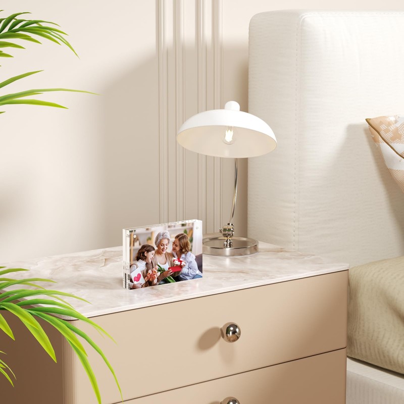 HIIMIEI Acrylic Picture Frame, 10 x 15 cm, Magnetic Double-Sided