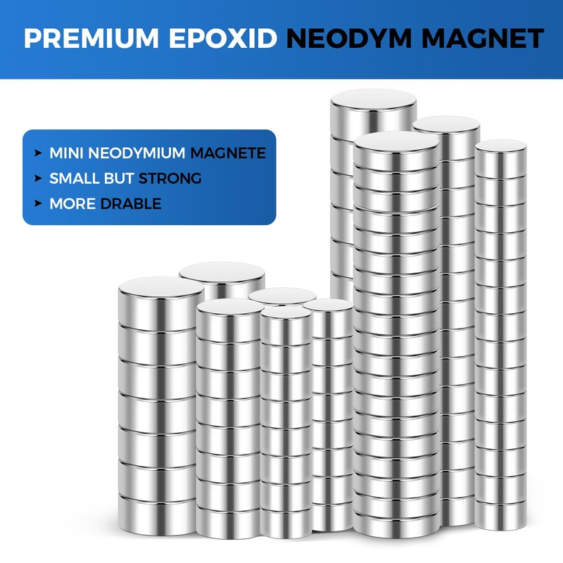 Wukong N45 Tiny Magnets, 5x1mm | 100 Pack Magnets Small
