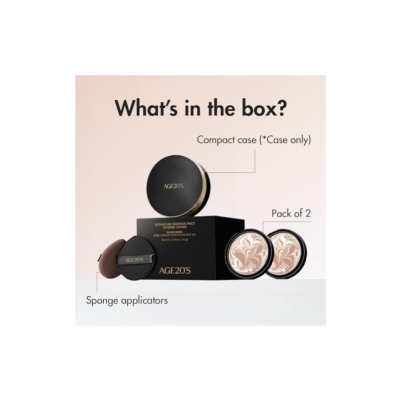 Age Signature Intense Foundation Makeup Cobertura Completa Base Cojín Coreano