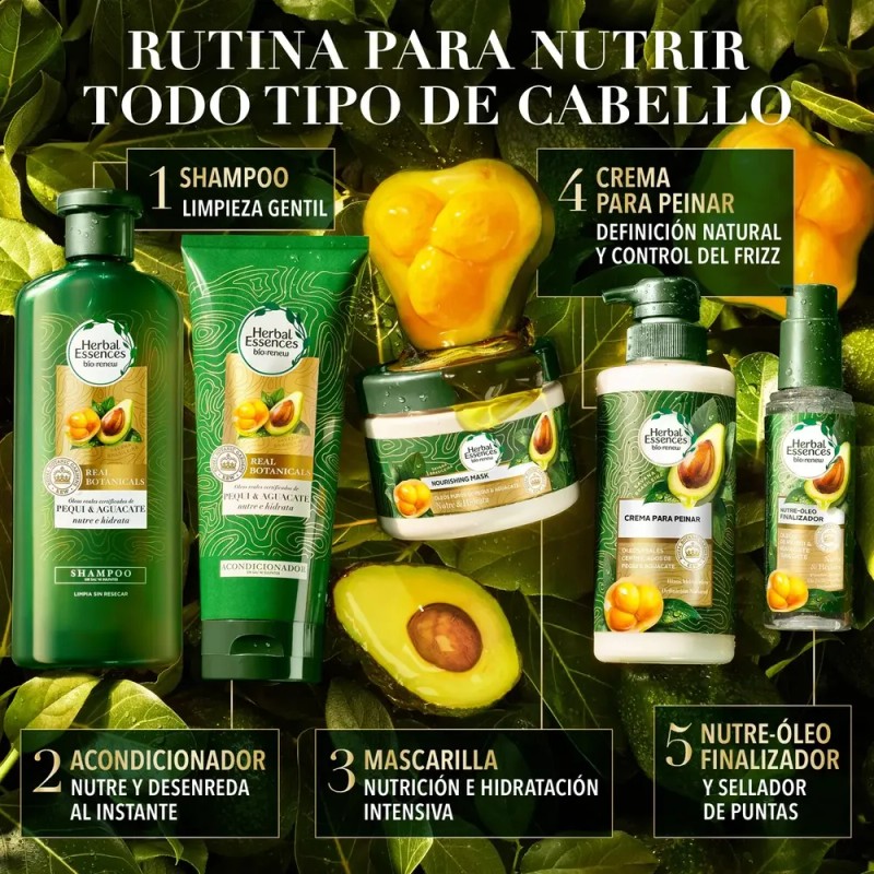 Shampoo sin sal Herbal Essences Nutre e Hidrata 400 ml