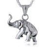 DonDon Men's Necklace 52 cm with Elephant Lucky Pendant Stainless