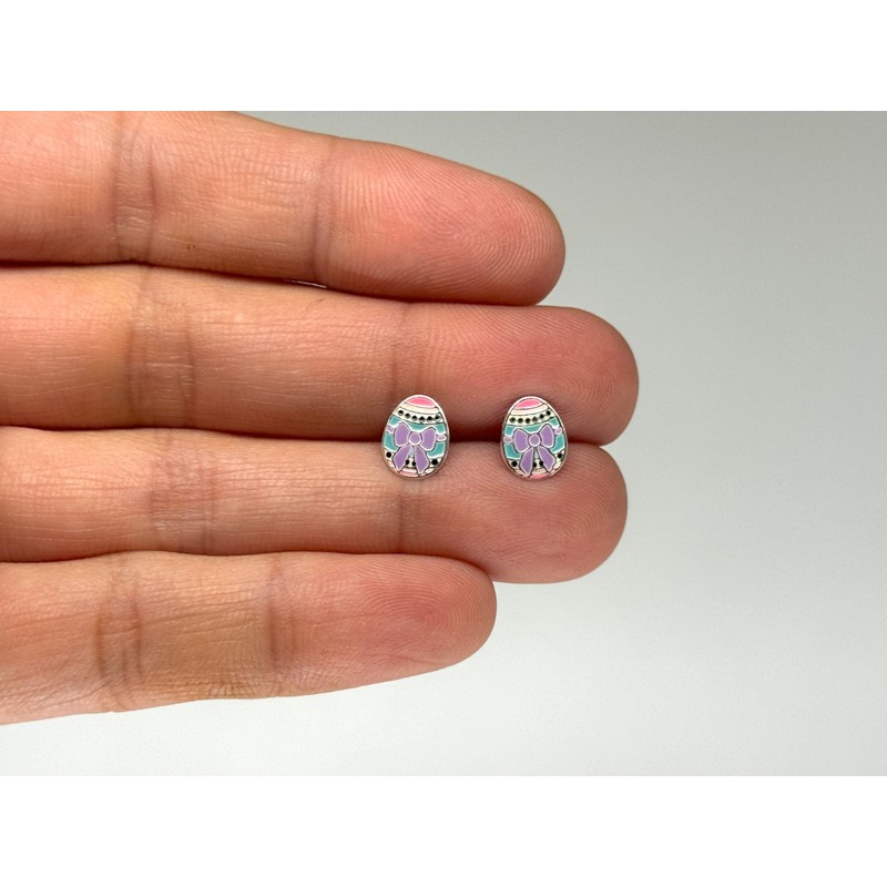 Easter Egg Earrings 925 Sterling Silver