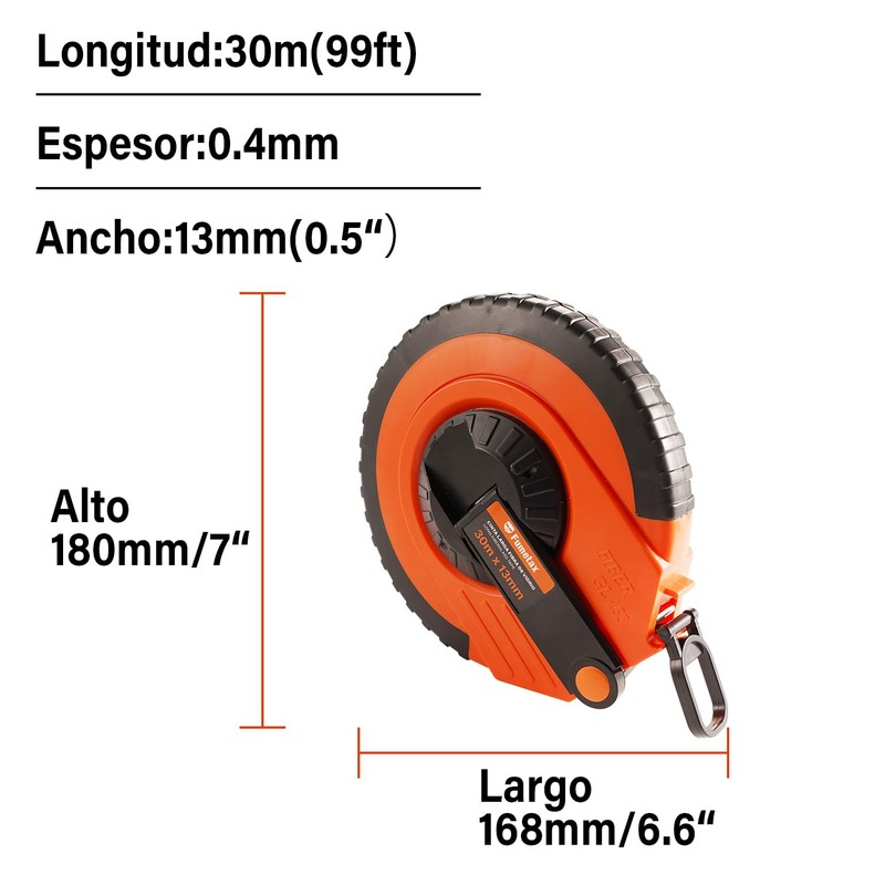 Cinta Cinta Métrica Profesional Doble Cara Carcasa Plástica 30M SW-21014