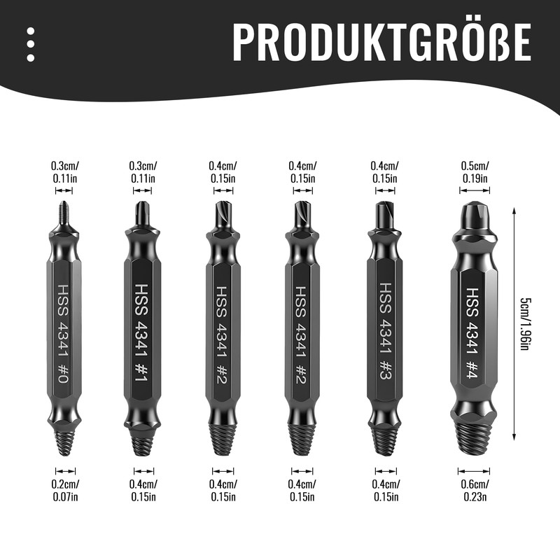 6-Piece Screw Extractor Set