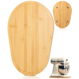 BAMBOO LAND- Bamboo Kitchen Aid Mixer Slider, Natural Brown, Wooden Moving Tray Compatible with Kitchen aid 5-8Qt