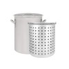CONCORD 36 QT Stainless Steel Stock Pot w/Basket. Heavy Kettle.