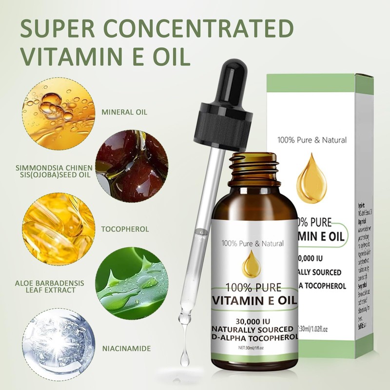 2 Bottles Vitamin E Oil Vitamin E Oil Organic for