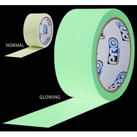 ProTapes Pro Glow Phosphorescent Vinyl Glow in the Dark Tape, 18 mils Thick, 5 yds Length x 2" Width (Pack of 1)