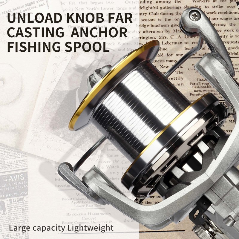 HAUT TON Spinning Reel 12000 Series Advanced Version,17+1BB Graphite Frame