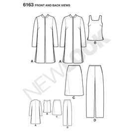 New Look 8-10-12-14-16-18 Sewing Pattern 6163 Misses Separates, Cotton, Multicolor
