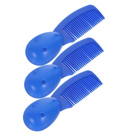 WOONEKY 3pcs Handle Combs for Prison Use Detangling Combs for All Hair Types Comfortable Grip Design