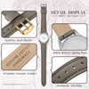 ANBEER 16mm Flat Thin Elegant Genuine Leather Watch Strap,Quick Release