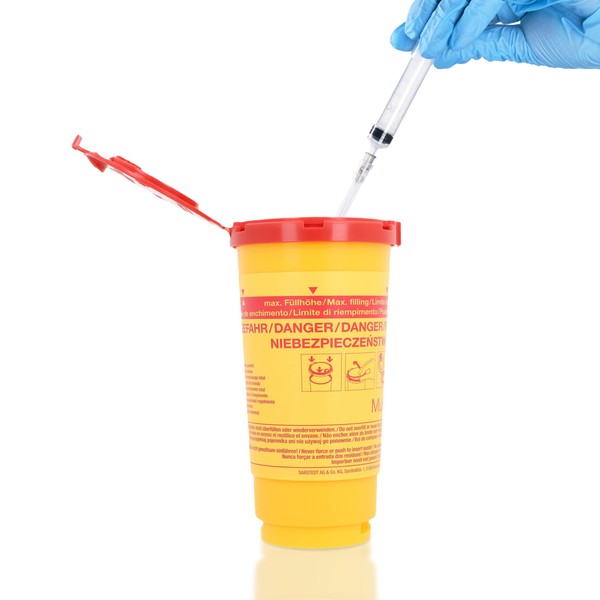 HaseMed Cannula Disposal Container - 1 Piece, Biohazard Disposal Box