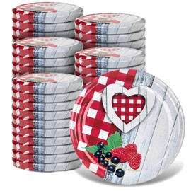 KADAX Screw Lids fi82mm x 50st Twist Off Lids Set Metal Replacement Lids for Mason Jars Lids with 6 Locking Teeth for Jars and Mason Jars (Rustic, 50 Pieces)