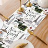 Heyfary New York Party Decorations NYC Cityscape Table Runner American