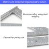 Rafter Square Tool, Square and Combination Square Ruler Tool Set