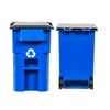Set of 4 Mini Trash & Recycling Cans with Lid
