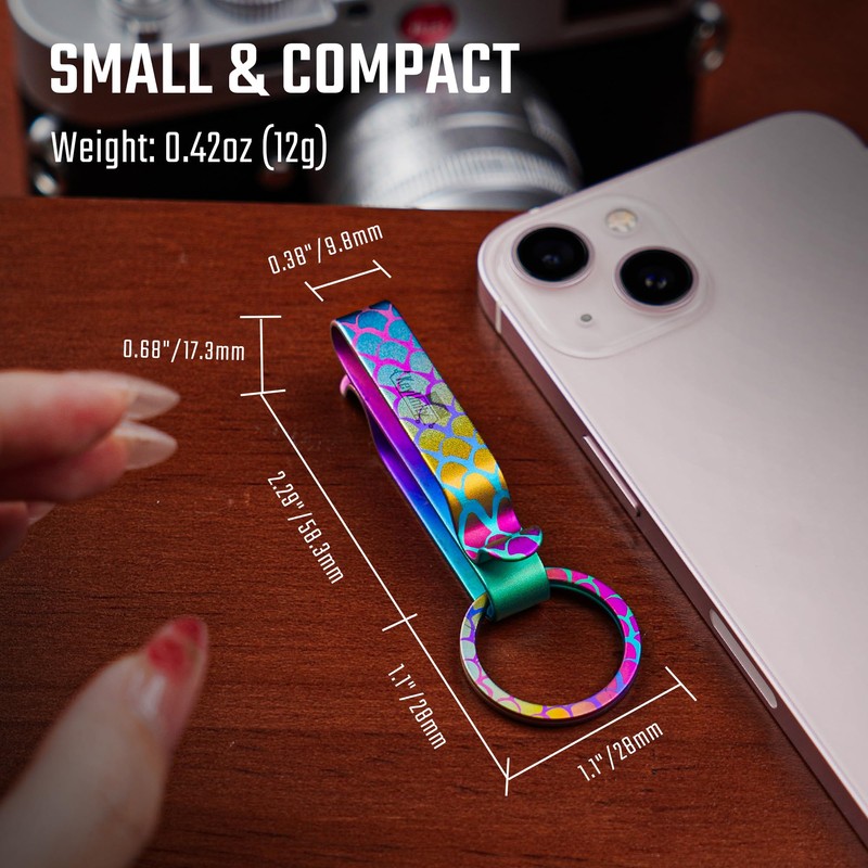 KeyUnity KM00 Titanium Carabiner Key Ring EDC Double Sided Belt