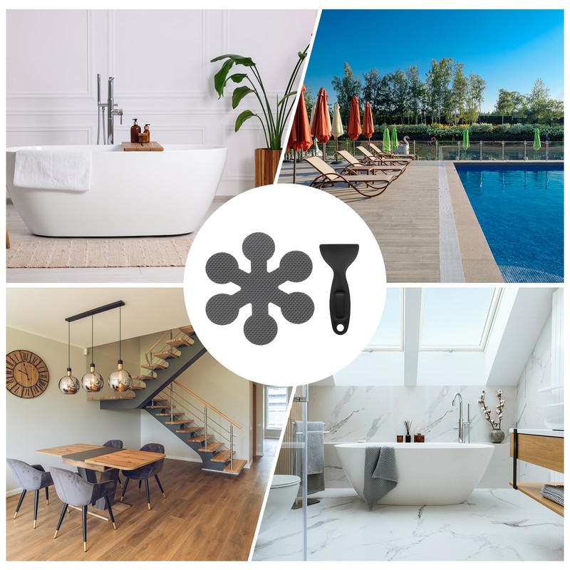 sourcing map 20pcs Non-Slip Bathtub Stickers, Anti-Slip Shower Stickers Showers
