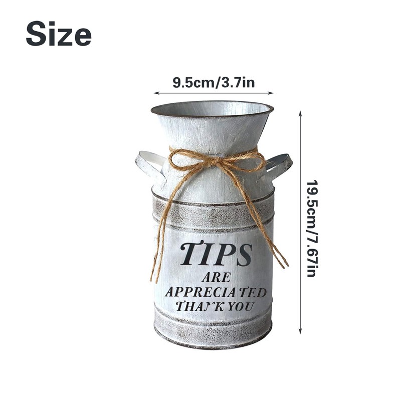 Tips Jar for Money Container for Bartender Tip Bucket for