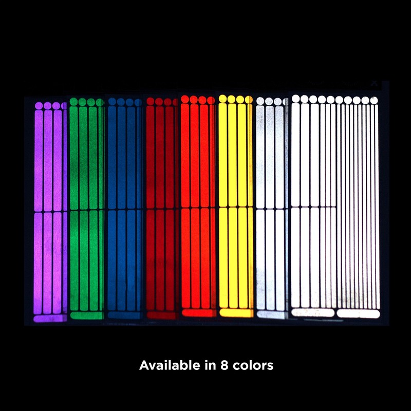RydeSafe Reflective Decals Multi Stripes Kit Jumbo, White