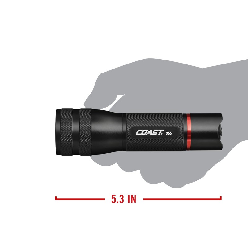 Coast® G55 750 Lumen Focusing LED Flashlight, Batteries Included
