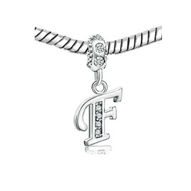 KunBead Jewelry Letter F Initial Charms for Women Crystal Clearance Granddaughter Birthday Bracelets and Charms