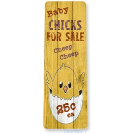Tinworld Tin Sign Baby Chicks Sale Rustic Kitchen Cottage Cabin Farm Coop Hen Pen B801