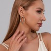 RANKEEF Sterling Silver Hoop Earrings for Women Lightweight 30/40/50/60/70MM Thick