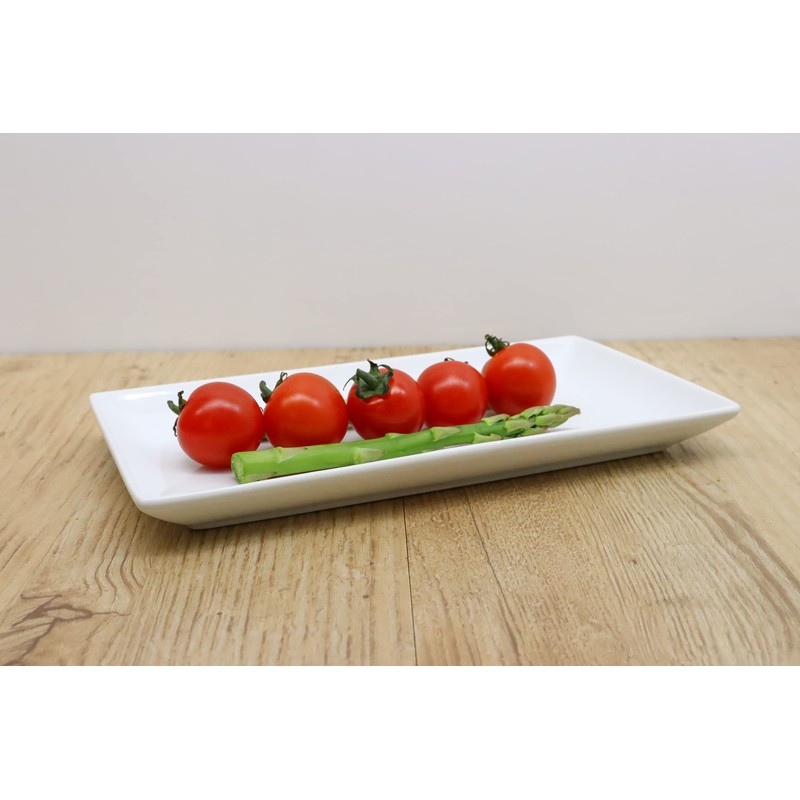 Castle Enterprise Chefs Buy Ripi Durable Dinnerware, Oblong Plate, White,