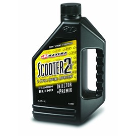 Maxima Racing Oils 26901-2PK Scooter 2T 2-Stroke Premix/Injector Oil 1L Bottle, 2-Pack