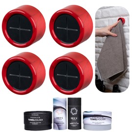 HEFA Ganchos para toallas, Regalo de Navidad, organización de cocina, gancho para toallas de cocina, accesorios de cocina (Fire Red, Paquete de 4)