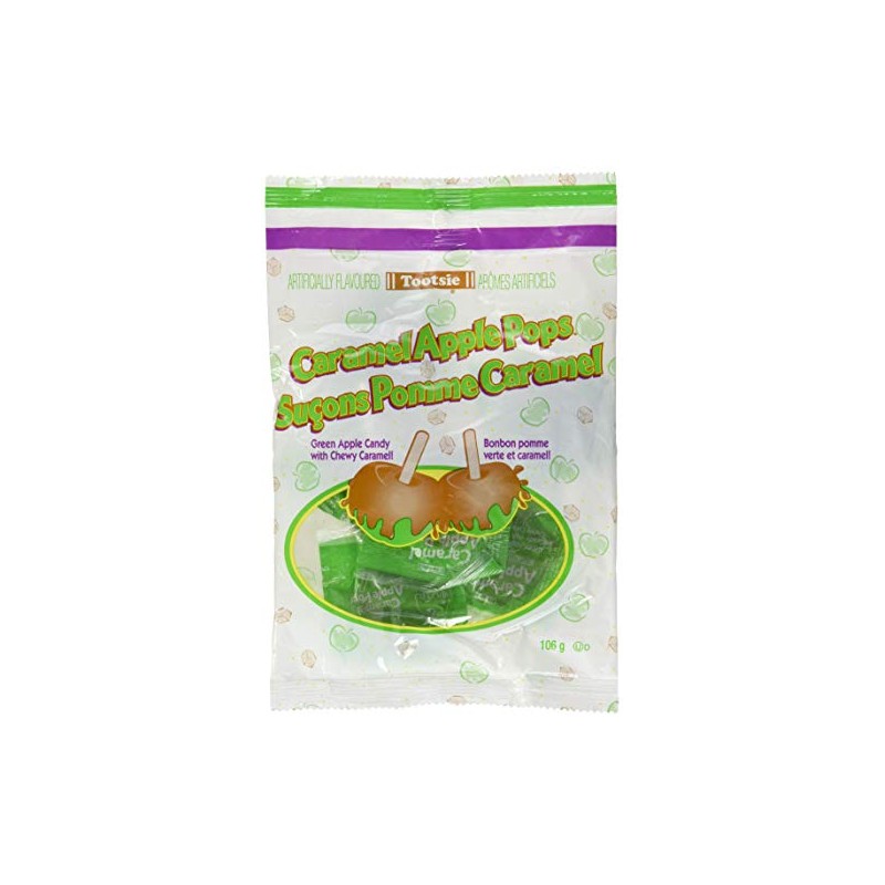 CARAMEL APPLE POPS - 3 Packs of 6/Bag Lollipop Suckers