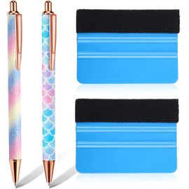 Weeding Tools for Vinyl，2 Pieces Air Release Pen Craft Vinyl Weeding Tools Stainless Steel Point Retractable Air Release Weeding Tools for Craft Weeding Essential Adhesive Vinyl (Multicolour)