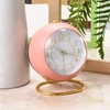 Tetino Analog Alarm Clocks,Retro Backlight Cute Simple Design Small Desk
