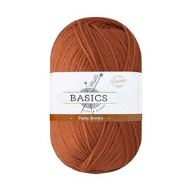 100g Malli Knitting Yarn Acrylic Crochet Craft Super Soft Fine Threat Ball (Footy Brown)