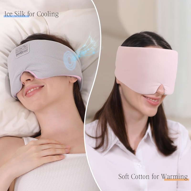 MUSICOZY Sleep Headphones with Bluetooth, Wireless Sleep Headband for Side