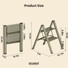 SOLADDER 2 Step Stool, Anti-Slip and Lightweight Foldable Step Ladder