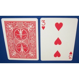 Red Back Force Deck Bicycle Playing Cards Hearts 3