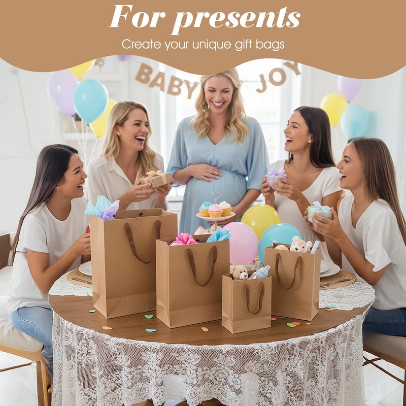 Meyeyaia 40 Pack Paper Gift Bags, Goodie Bags with Handles,