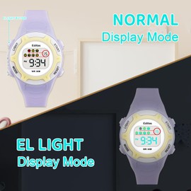 Edillas Kids Watch Digital for Girls Boys, Children Waterproof Watches Multi-Functional with LED Backlight Alarm/Stopwatch for Student Ages 4-13