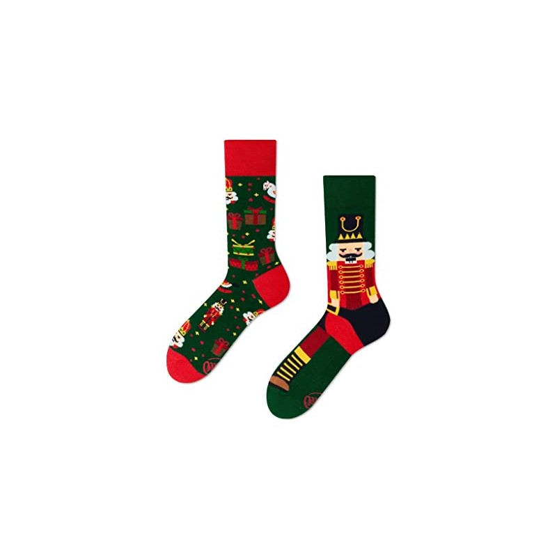 Many Mornings Unisex The Nutcracker Mismatched Socks, Multi-colour.