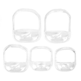 Beard Shaper Goatee Moustache Grooming Tool Facial Hair Styling Template for Men Transparent 5pcs/set (Transparent)