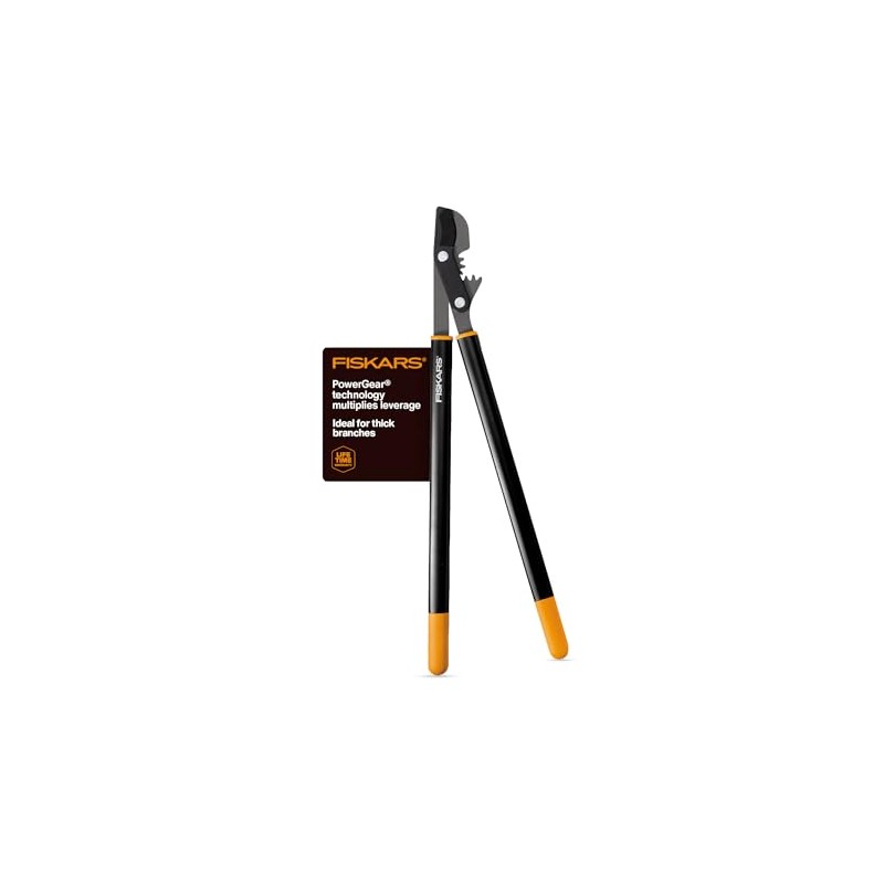 Fiskars 32-Inch PowerGear Loppers for Tree Trimming, Heavy-Duty, Sharp Bypass