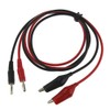 Toolso New 1 Pair Alligator Testing Cord Lead Clip Electrical Clamp to Banana Plug Cable Connector Leads for Multimeter Test P15