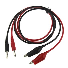 Toolso New 1 Pair Alligator Testing Cord Lead Clip Electrical Clamp to Banana Plug Cable Connector Leads for Multimeter Test P15
