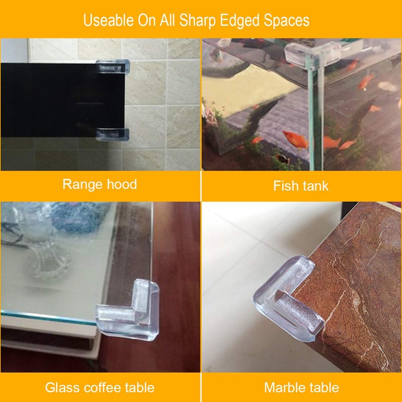LOMILY Clear Corner Guards(12 Pack),Table Corner Protectors,Clear Edge Safety Bumpers,High