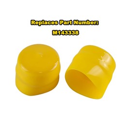 M143338 Rubber Wheel Axle Hub Caps Compatible with J-OHN Deere Huskee Poulan Crafstman Ryobi Roper Lawn Mower, Tractor, Snow Blower, Replaces M143338