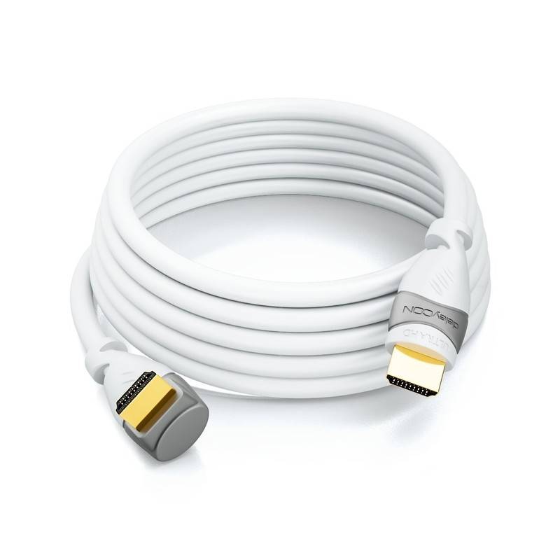 deleyCON 10 m HDMI 90° Angle Cable - Compatible with