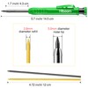 Hiboom Solid Carpenter Pencil Set for Construction with 7 Refills